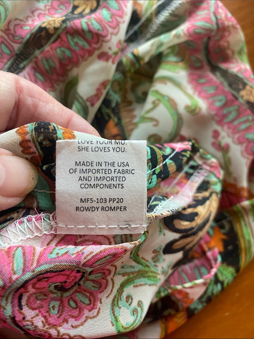 NWT Show Me Your MuMu Rowdy Ladies Green Pink Paisley Jumpsuit Romper Sz M - Picture 12 of 14